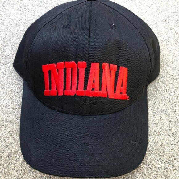 VTG 90s CALIFORNIA HEADWEAR Indiana Hoosiers Snapback Hat Mens University of M/L - Picture 6 of 6